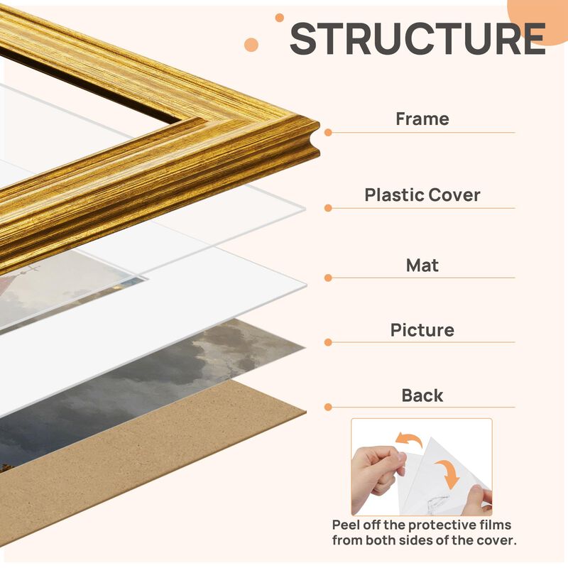 Marco De Fotos Upsimples 23 &times; 30 cm Dorado (1 U... image number null