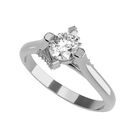 Anillo de Compromiso de 14K con Circonia Talla 105 ORO BLANCO 14K - / M1201-14W-CZ-105
