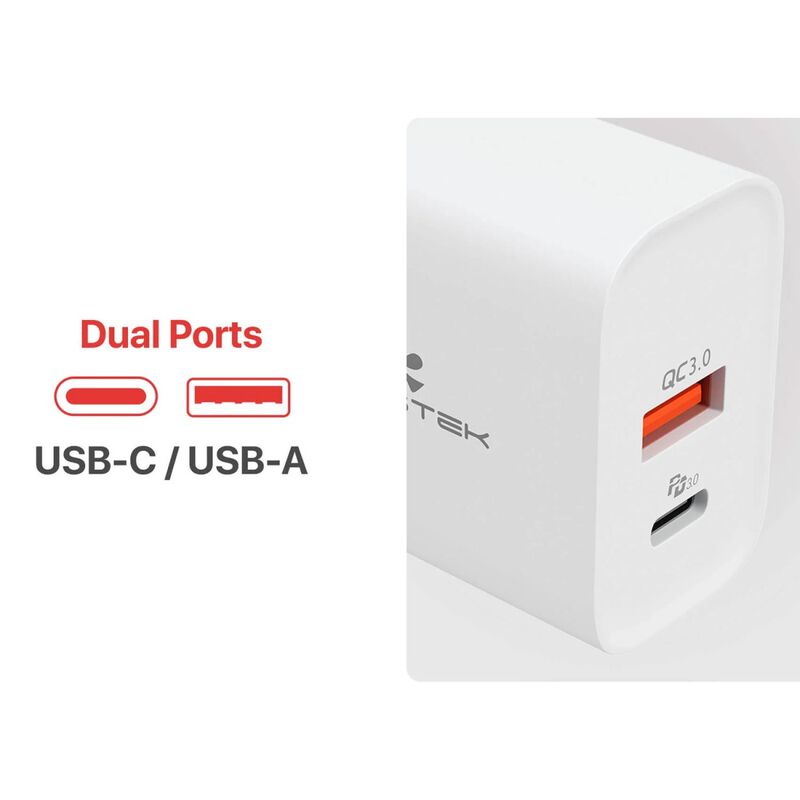 Cargador Ac Ghostek Usb-c Pd Usb-a 30w Universa... image number null