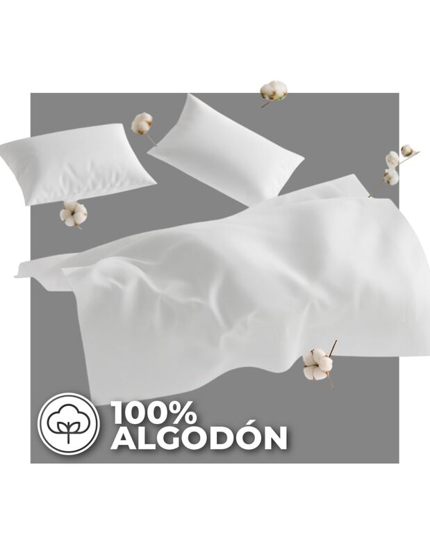 Set de S&aacute;banas Heaven Color Blanco - Liso, Ultr... image number null