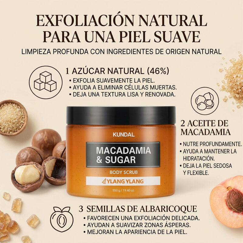 Exfoliante Corporal Kundal Macadamia & Sugar Yl... image number null