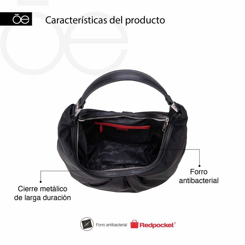 Bolsa Hobo Mediana Con Herraje Color Olivo image number null