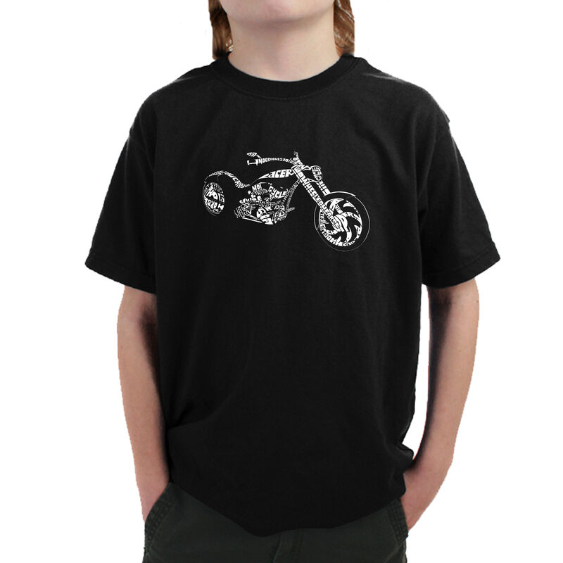 Camiseta Word Art para ni&ntilde;o - Motocicleta - Neg... image number null