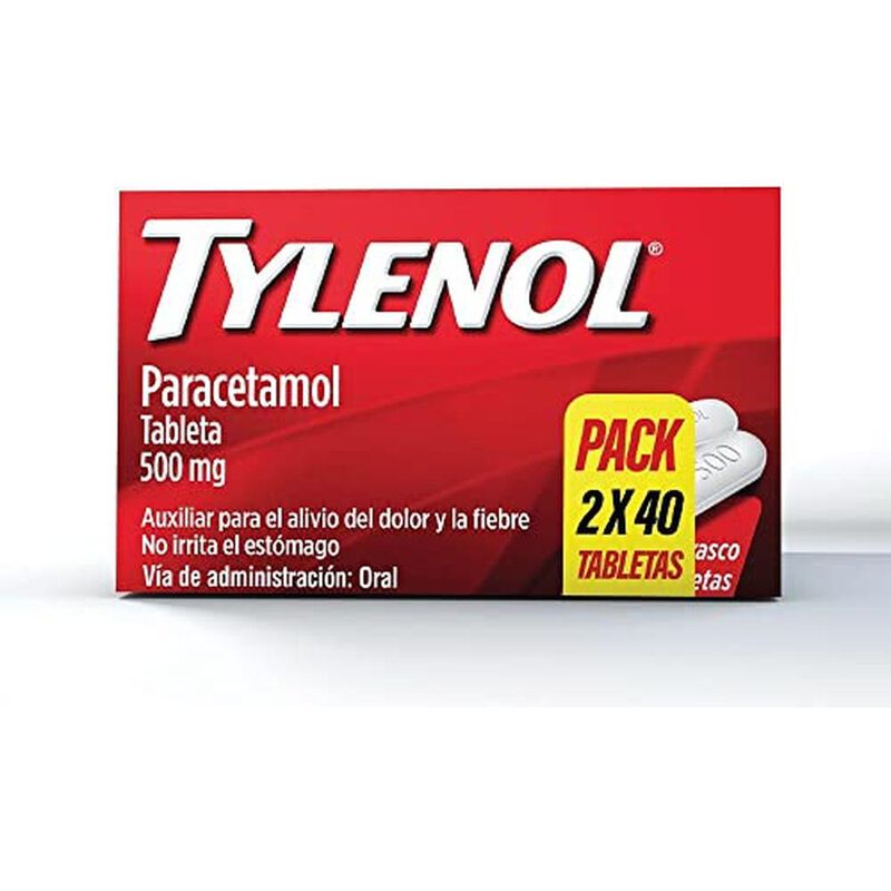 Paracetamol Tylenol 2 Cajas Con 40 Tabletas 500... image number null