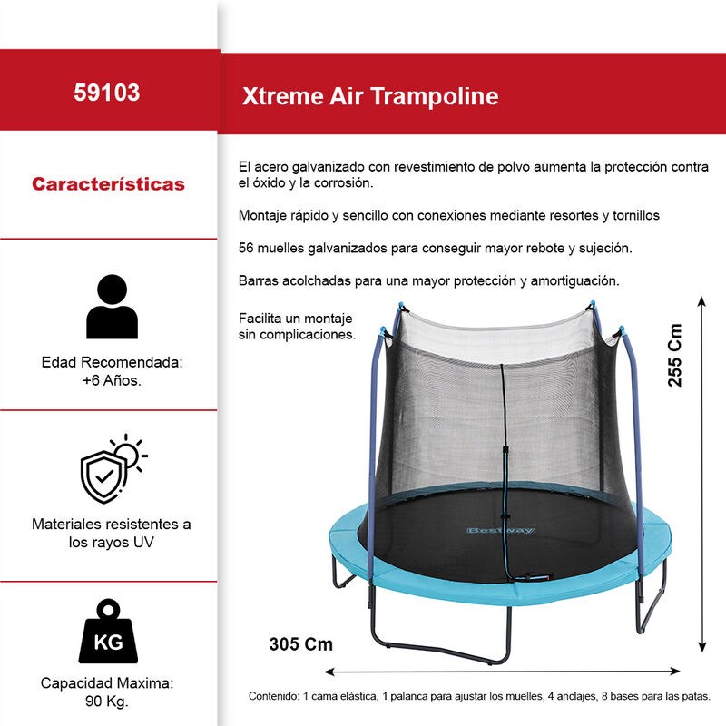 Trampolín Bestway Xtreme Air C/red Tumbling 3.0... image number null