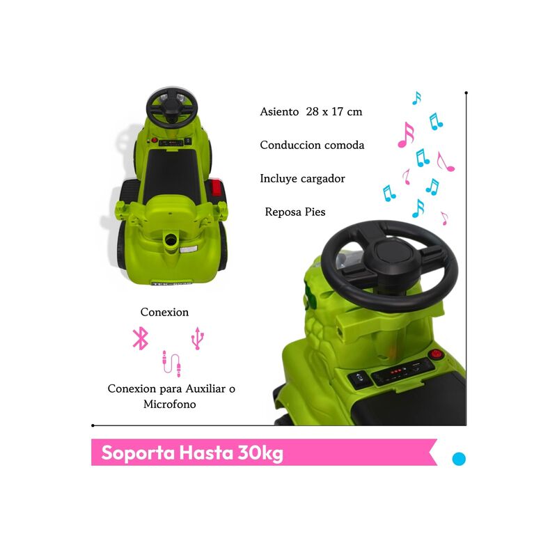 Carro Montable Dinosaurio Con Luces Sonido Y Vo... image number null