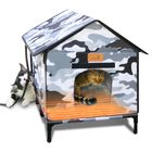 Caseta Para Gatos Con Calefacci&oacute;n Para Uso Exterior, Resistente A La Intemperie
