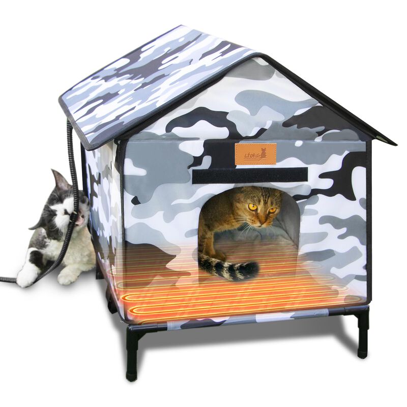Caseta Para Gatos Con Calefacci&oacute;n Para Uso Exte... image number null