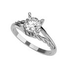 Anillo de Compromiso en Oro Blanco 10K con Circonia -  Talla:6/ FJ785-10W-CZ-6