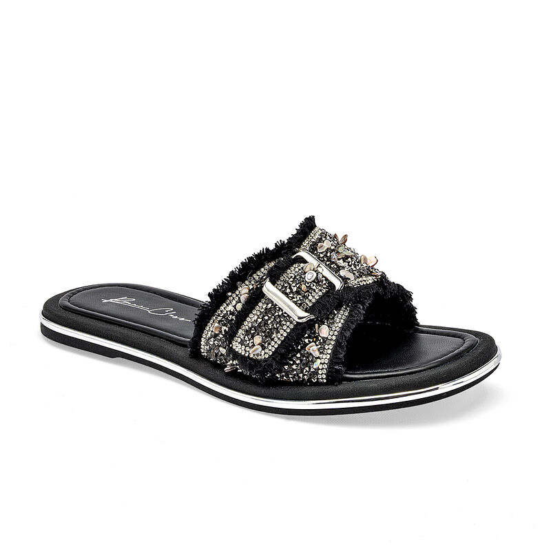 Been Class sandalia piso para mujer negro plata... image number null