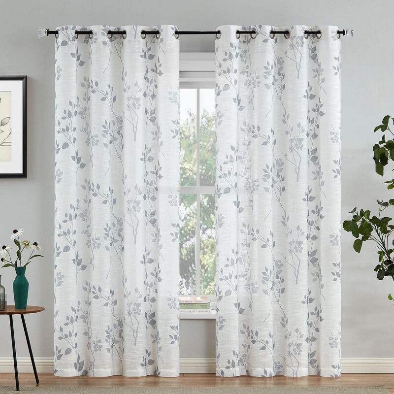 Cortinas Beauoop De Lino Semitransparente Con E... image number null