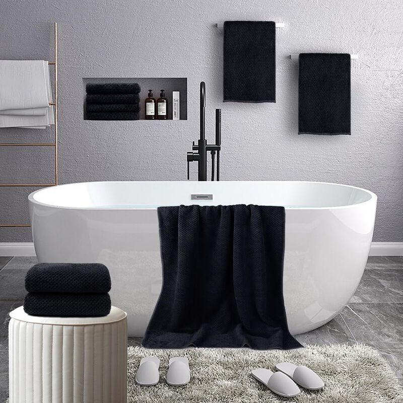 Juego De Toallas De Ba&ntilde;o Homexcel De Microfibra... image number null