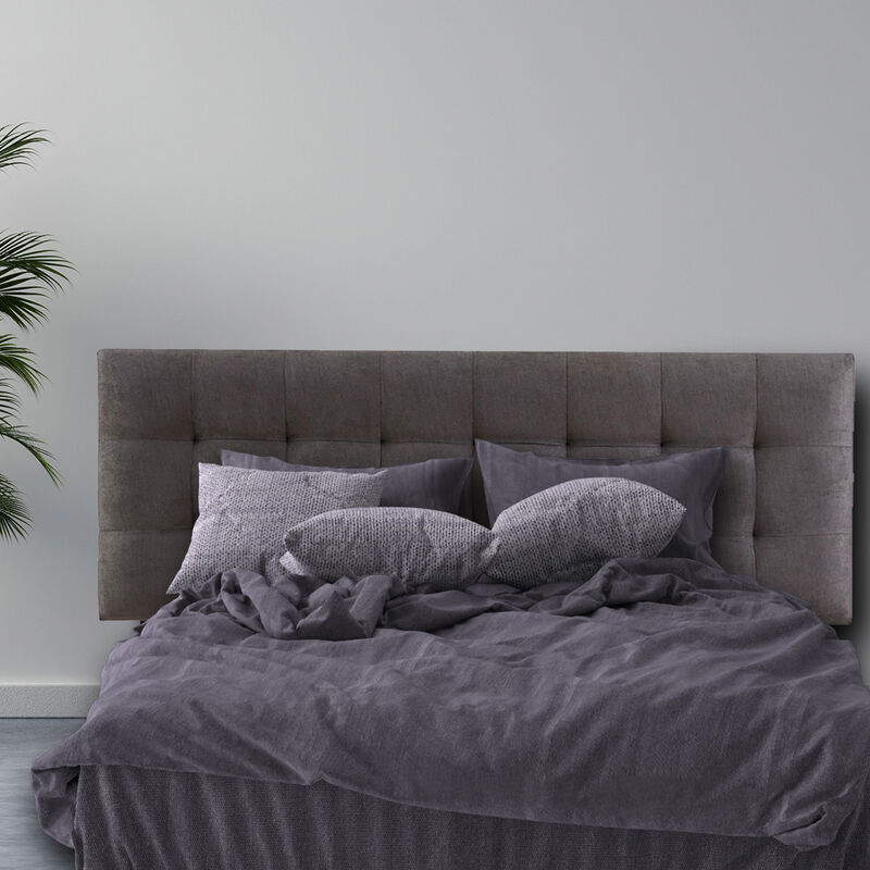 Cabecera Queen Size Dicasa Catania Gris Oscuro image number null