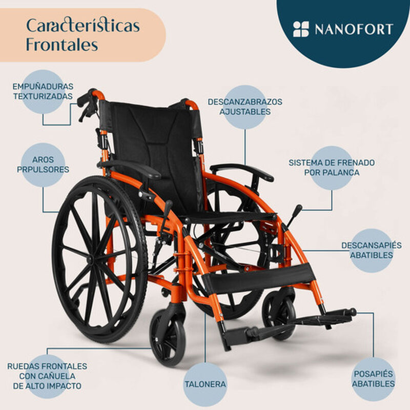 Silla Ruedas Deportiva Ligera Aluminio Plegable... image number null