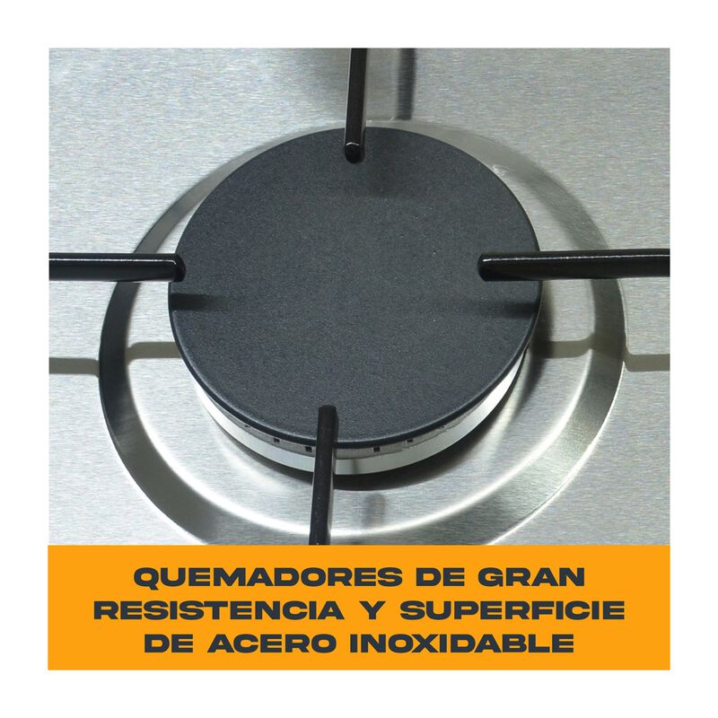 Parrilla Gas 6 Quemadores Empotrable Acero Inox... image number null