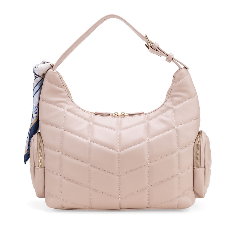 Bolsa Hobo Maxi Acolchonada Con Mascada Color R... image number null