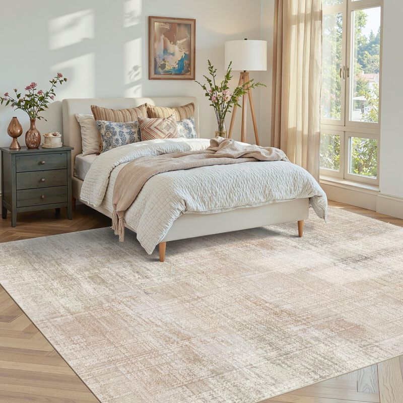 Alfombra Rugxara 140x180 Cm Beige Gris Abstract... image number null