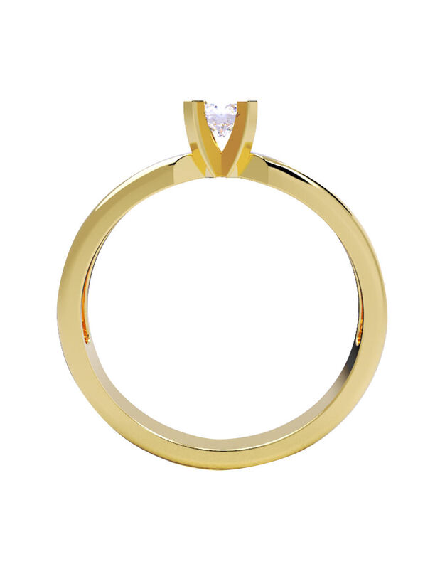 Anillo de Compromiso de 14K con Diamante de Lab... image number null