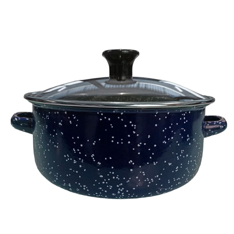 Juego de ollas de Peltre azul con tapa 6 pz Int... image number null