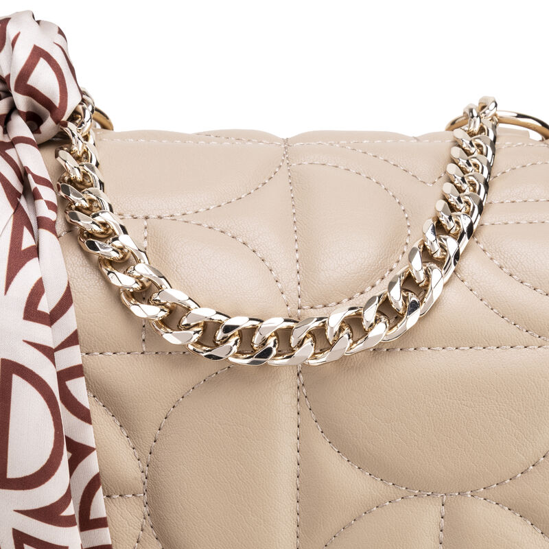Mochila Mediana Con Mascada Color Beige image number null