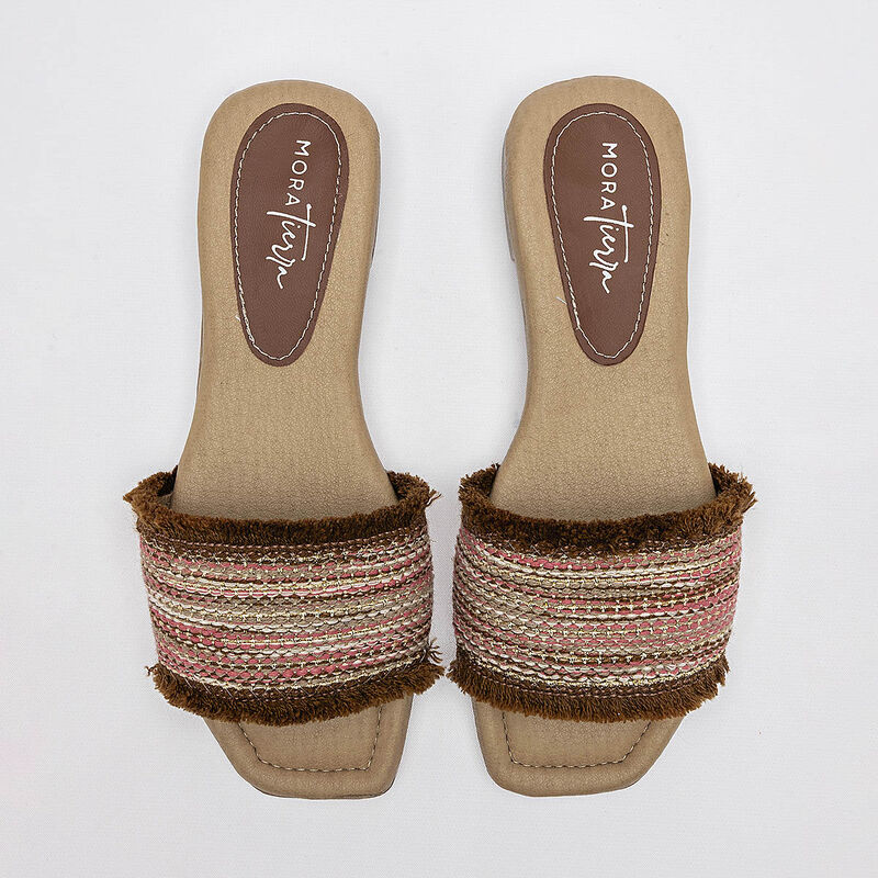 Mora Tierra sandalia piso para mujer camel mult... image number null