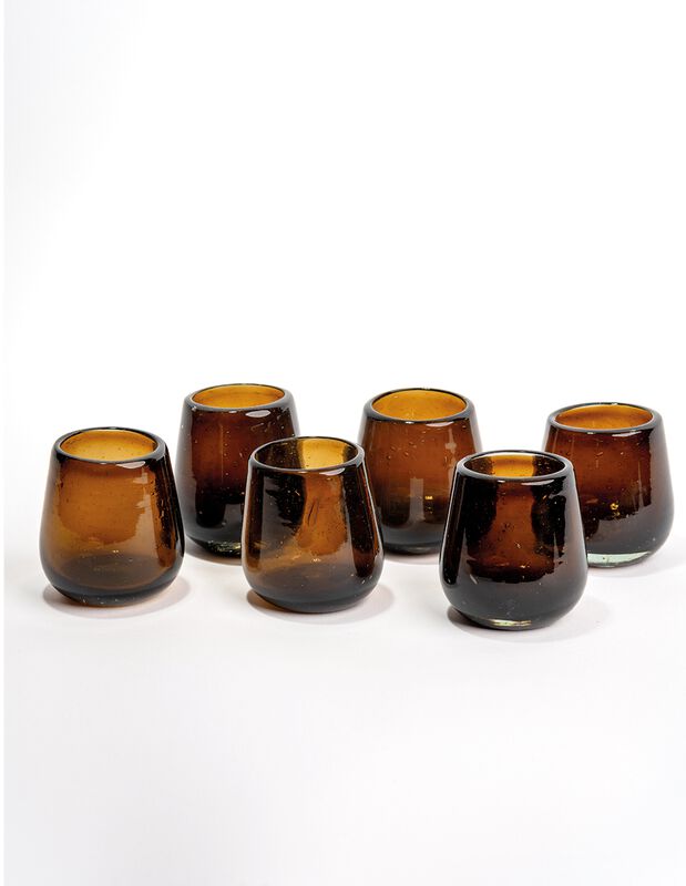 Mezcaleros  Set de 6 Mezcaleros de Vidrio Sopla... image number null