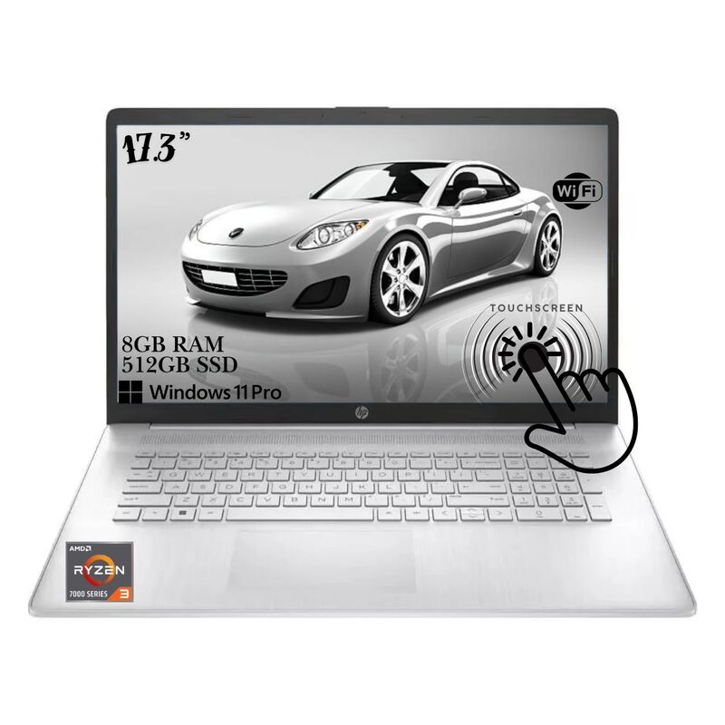Laptop HP 17-cp2035cl - pantalla táctil 17,3" -... image number null