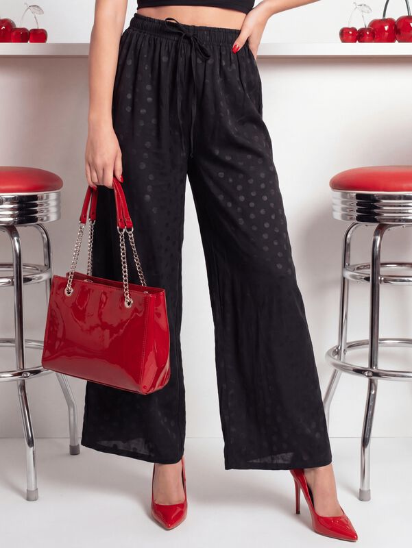 Pantal&oacute;n Palazzo Panta-1016 Negro Pantal&oacute;n Holg... image number null