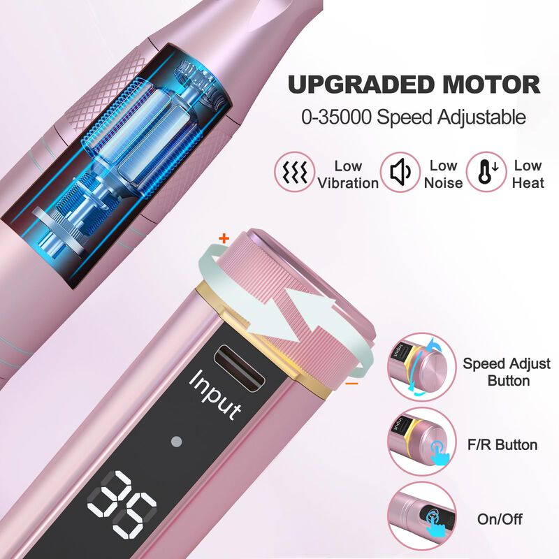 Pantalla Lcd Recargable Inal&aacute;mbrica Nail Drill ... image number null