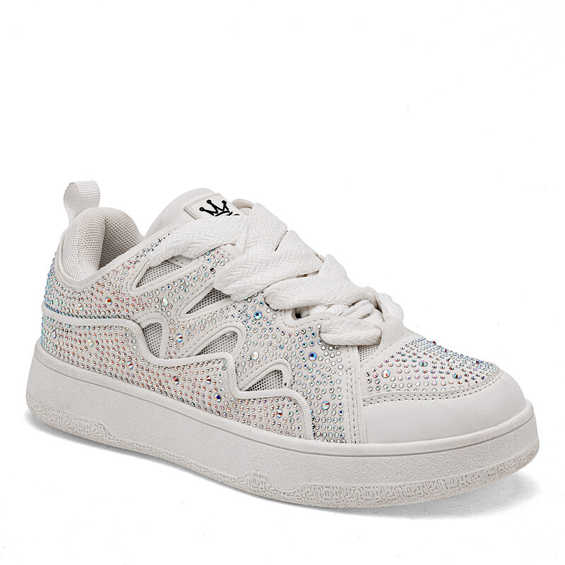Clasben Tenis urbano para mujer blanco plata image number null