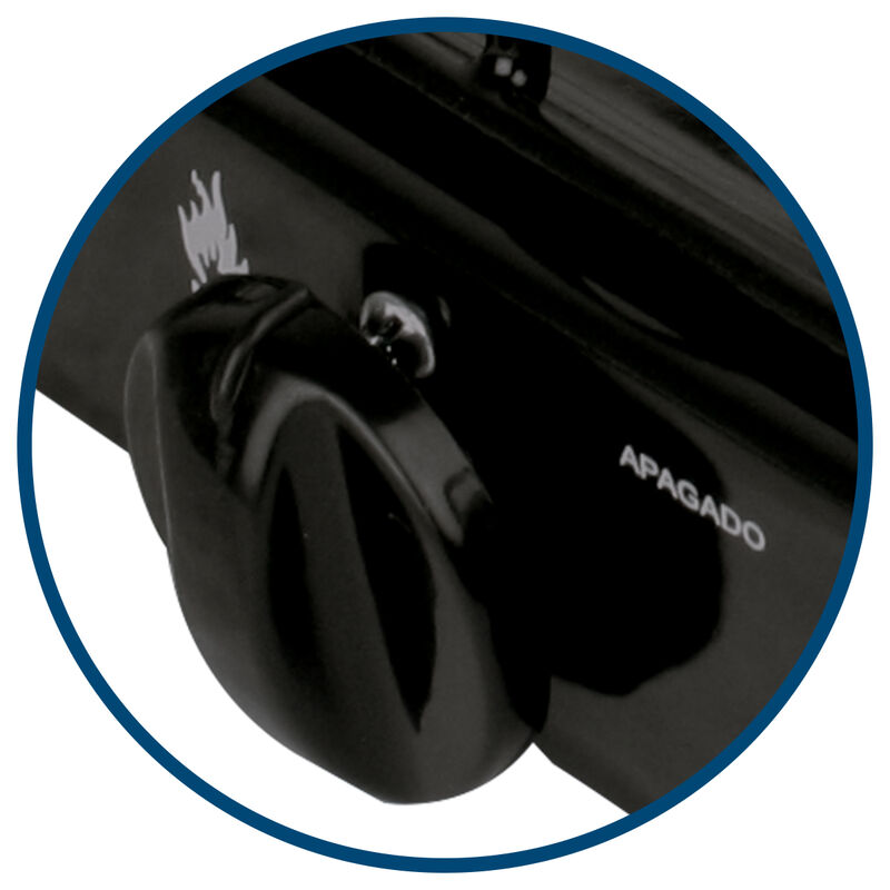 Parrilla Estufa De Mesa Aksi 2 Quemadores Negro image number null