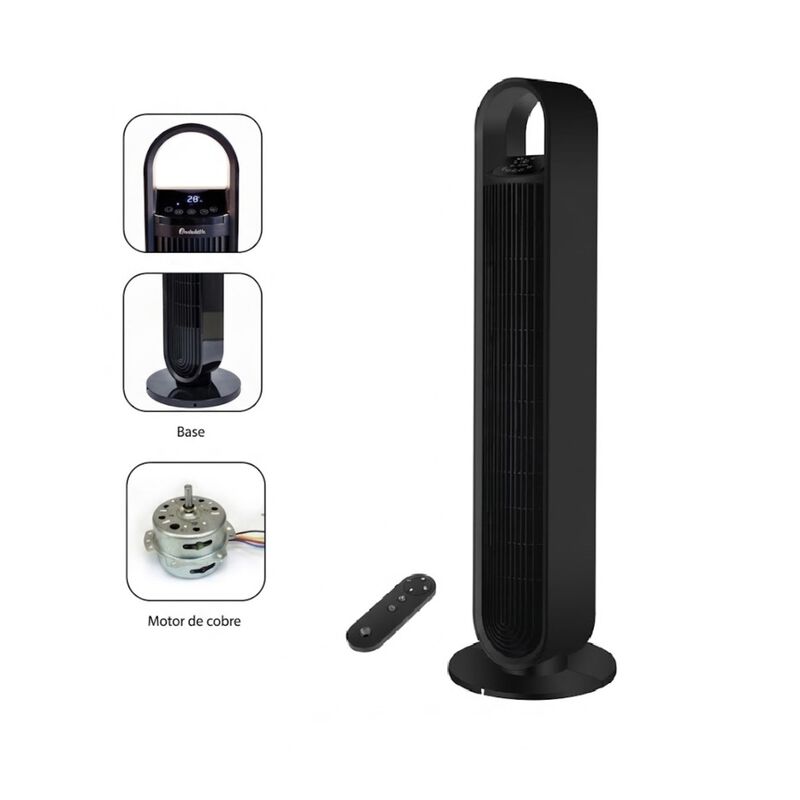 Ventilador Home Ambient Cl08-rk De Torre Negro ... image number null