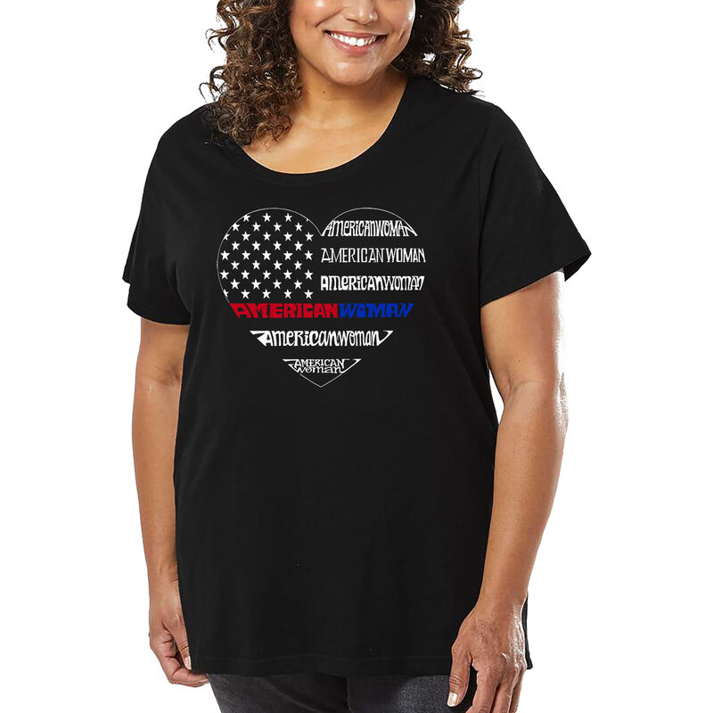 Camiseta De Talla Grande Word Art Para Mujer - ... image number null