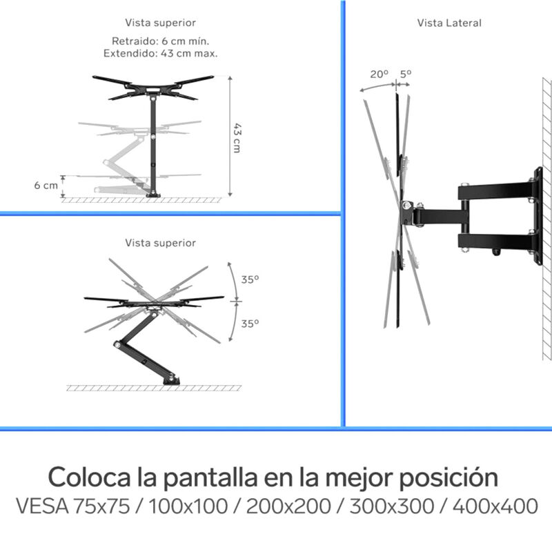 Soporte Para Pantallas De 13 A 60 Ultradelgado ... image number null