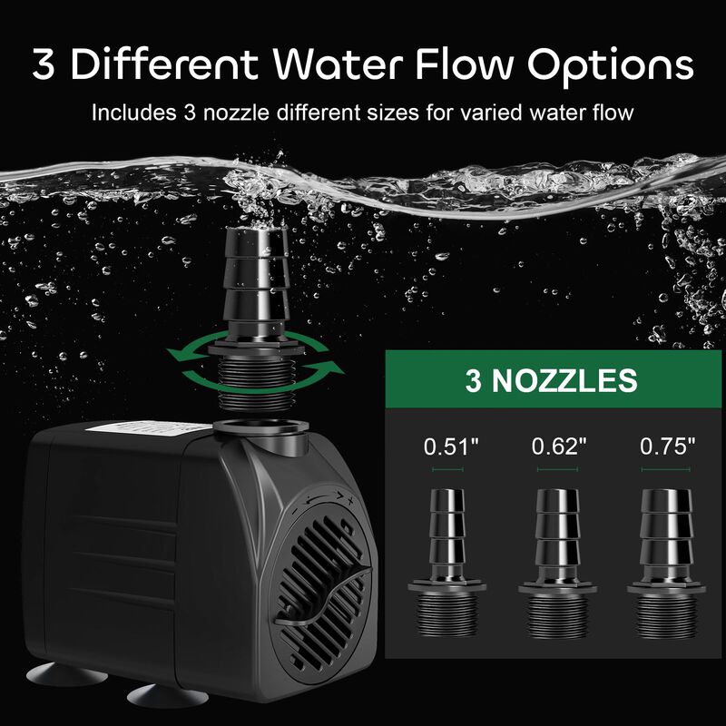 Bomba Sumergible Growneer 2000l/h 30w 7.2 Pies ... image number null