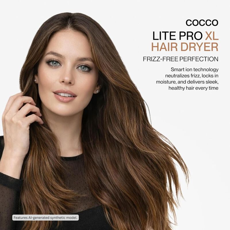 Secador De Pelo Cocco Lite Pro Xl I&oacute;nico Negro image number null