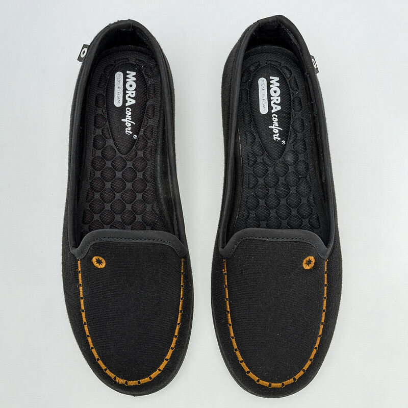 Mora Confort Pantufla para mujer negro camel image number null