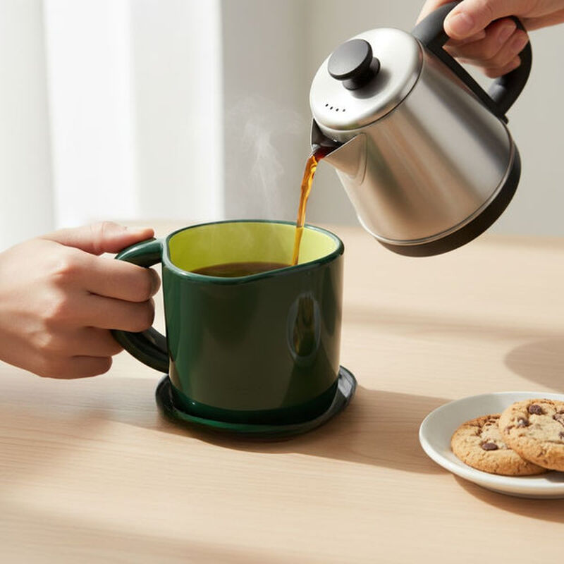 Taza De Cer&aacute;mica Ideen 300 Ml Aguacate Y Hueso ... image number null