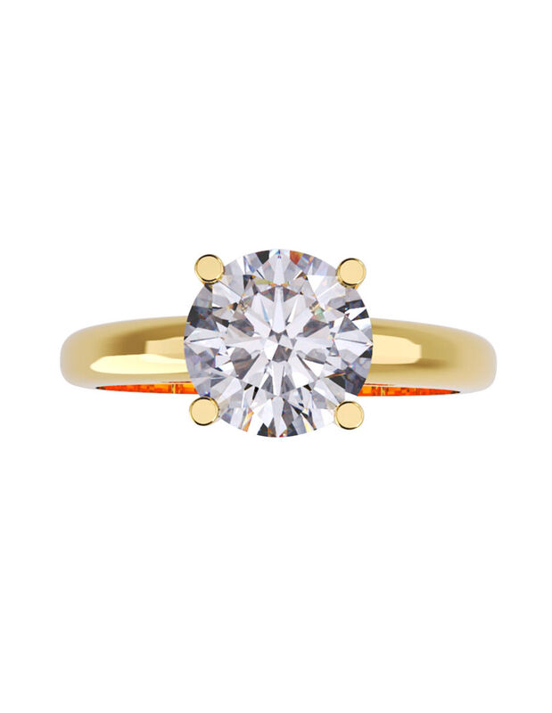 Anillo de Compromiso de 14K con Diamante de Lab... image number null