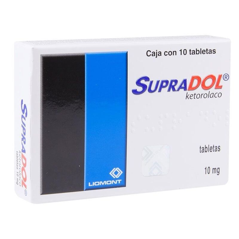 Supradol 10mg caja con 10 tabletas image number null