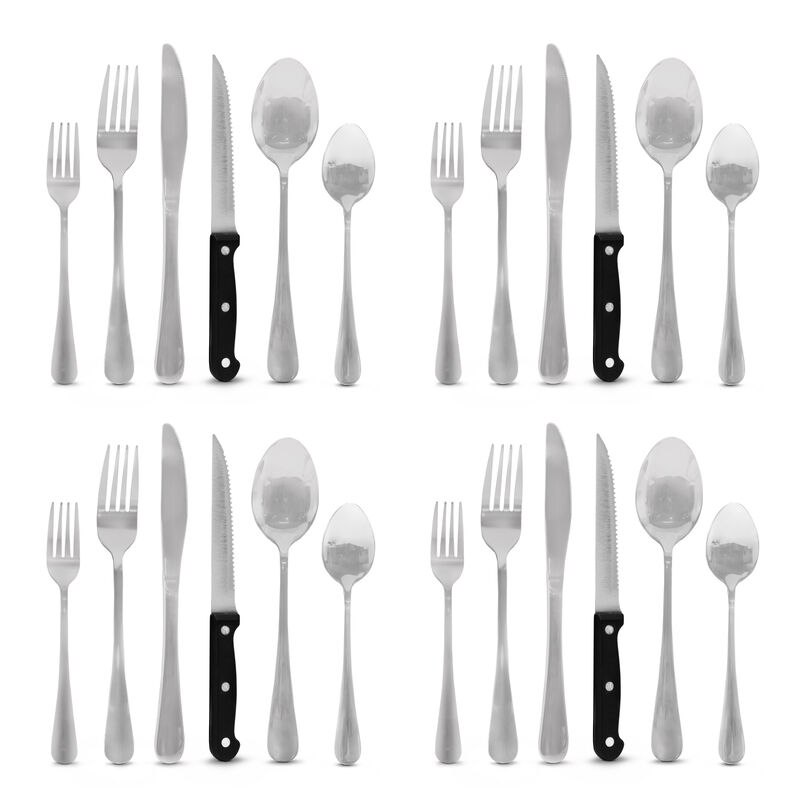 Juego de Cubiertos Plateados 24 pzs Cuchillos C... image number null