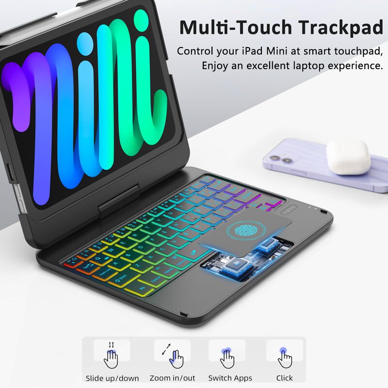 Funda De Teclado Fuwang Touchpad Para Ipad Mini... image number null