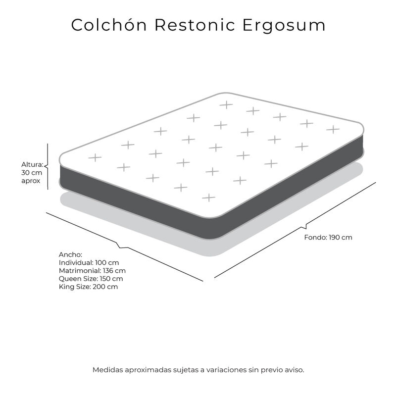 Colch&oacute;n King Size Ergosum Restonic image number null