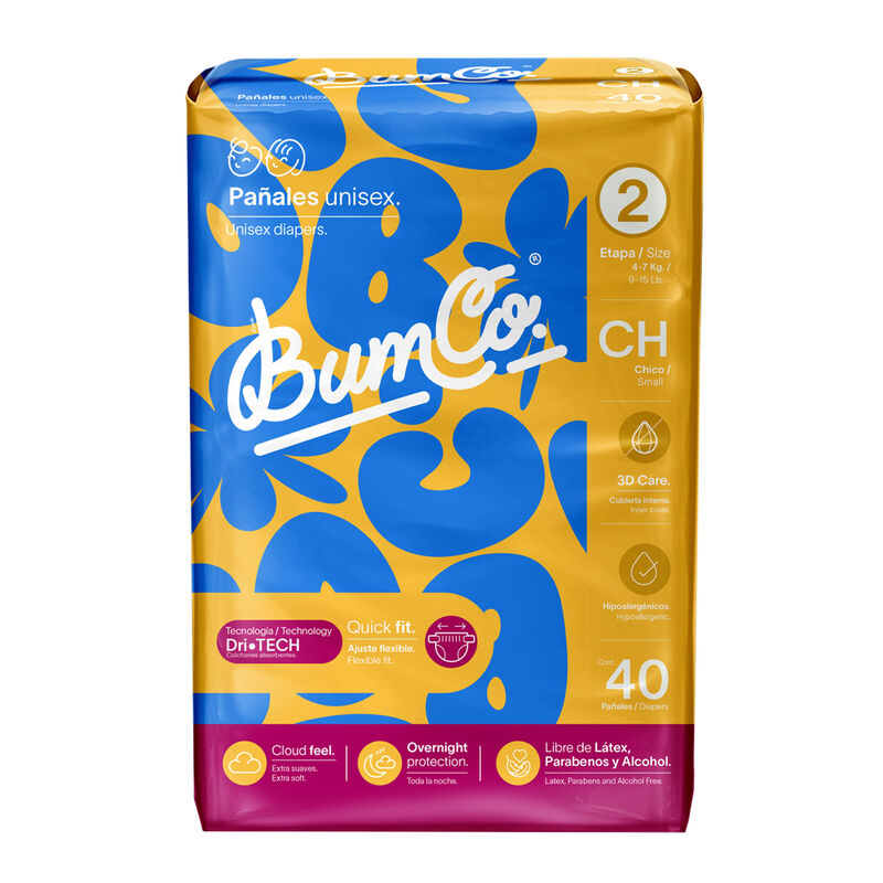 Pañales Bum Co Unisex Talla 2 CH 40 pañales image number null