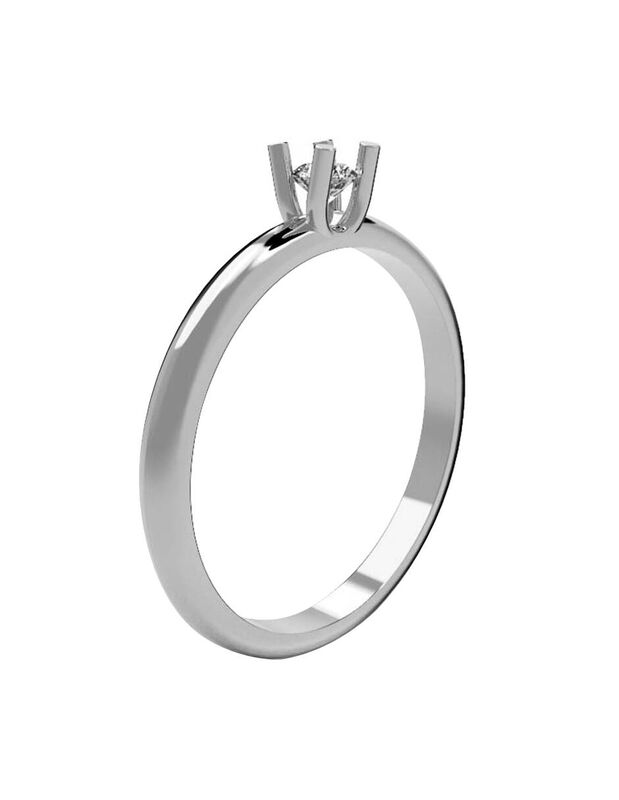 Anillo de Compromiso de 14K con Diamante de Lab... image number null