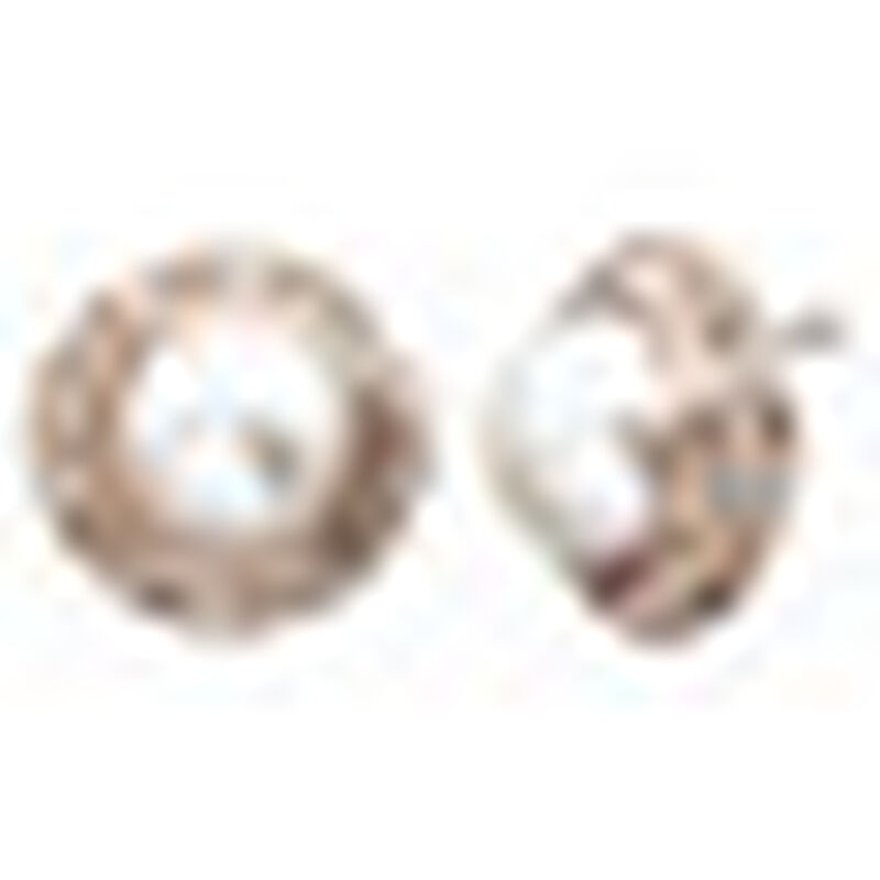 Aretes en Baño de Oro Rosa de 18K con Perla Bla... image number null