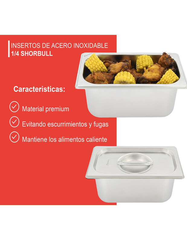 Inserto acero inoxidable cuarto 1/4 6.5 Shorbul... image number null