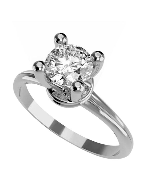 Anillo de Compromiso en Oro de 14K con Circonia... image number null