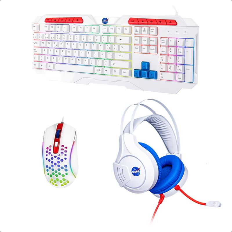 TECHZONE Kit NASA Gamer Teclado RGB En español ... image number null