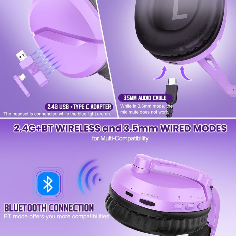 Aud&iacute;fonos Inal&aacute;mbricos Wolflaws Para Gaming con... image number null